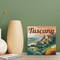 Figured'Art Mini Paint by Numbers Kit for Adults with Frame Travel Poster Tuscany Summer Small format 8"x8" - Craft Art Painting DIY Canvas Already Stretched on a Wooden Frame
